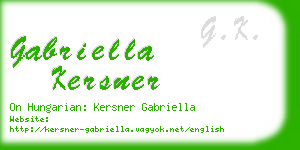 gabriella kersner business card